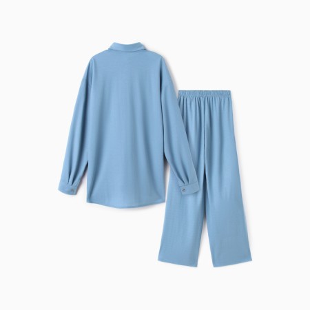Female set (shirt, trousers) minku: Home Collection Blue Color, Rr. 52-9