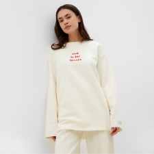 Women's sweatshirt MIST COZY STYLE, Milk, Size 48