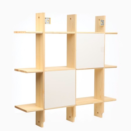 Shelf hinged riff, 90x22x90, pine array-5