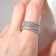 The ring “minimal” separation, white color in silver, dimensionless
