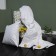 The pillow is high, size 70x70 cm, color mix