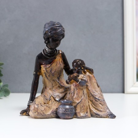 Souvenir Polystone "Mom with a child. Africa" ​​19x18 cm