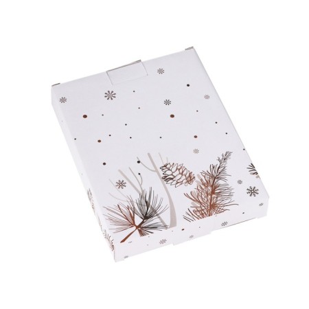 Serving share "Santa Claus and Deer", 20.5 × 17.5 × 3 cm, white color-5