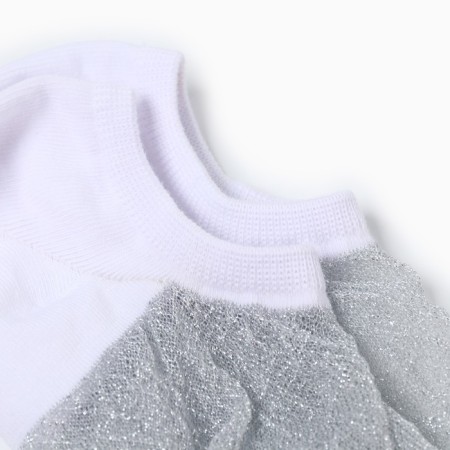 Women's socks shortened, white color, size 36-40-1