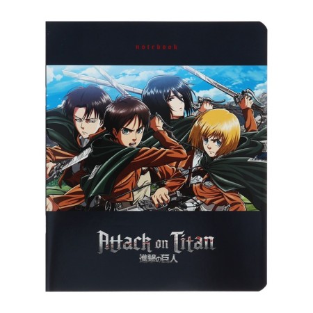 Notebook A5, 48 sheets cell "Titanes attack season 1-3", covered cardboard, block 65g/m2, 5V mix-4