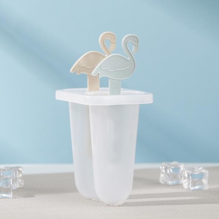 Flamingo ice cream form, 7.5 × 6 × 15 cm, 2 cells, color mix
