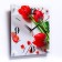 Wall watches: flowers, "tulips", silent, 35 x 35 cm