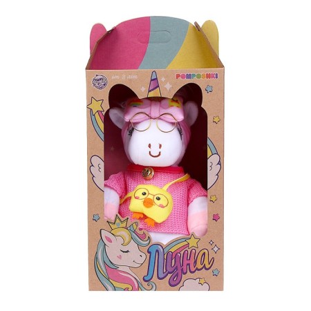 Soft toy "Unicorn Moon", in a bandage, 21 cm-3