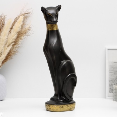 Pig a piggy bank "Catty cat" black with gold, 40x10cm