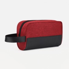 Cosmetic bag with lightning, burgundy color