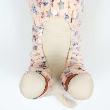 Assumes "Stars" with a hood, size 2xl (DS 45 cm, Osh 45 cm, og 55 cm), beige-7