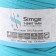 Knitted yarn secondary 90% cotton, 10% p/e, 100m/450 ± 50 g (turquoise)