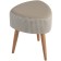 Bangage "Eva", 380 × 380 × 450 mm, velor / shenill, beige color