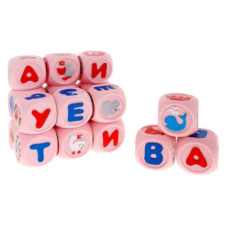 A set of rubber cubes "Fun ABC", 18 pieces-2