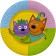 Paper plate "Three cats", in a set of 6 pieces, 18 cm