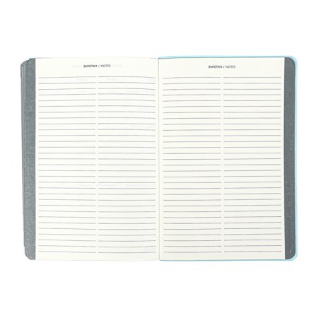 Weekly Datir 2025 Glick Region O leather A5 80l Escalada, BL TIS, KR BL 70 g/m², blue-16