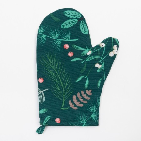 Kitchen set of NEEDLAS: mittens 20x27 cm, take 19x19 cm, 100% cotton-2