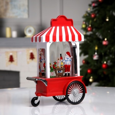 LED figure "Workshop Santa" 16.5 × 24 × 10 cm, plastic, AAX3 batteries (not in the kit), USB, glow warm white-2