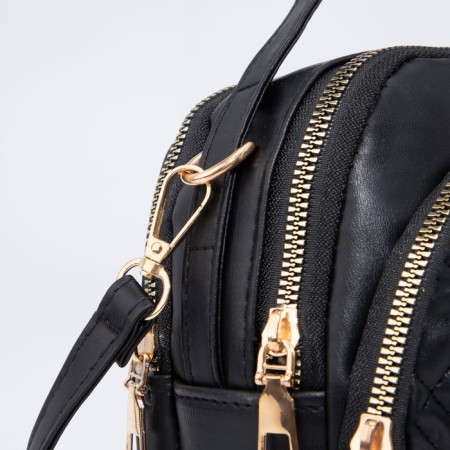 Bag Cross-Bodi with a zipper, black color-3