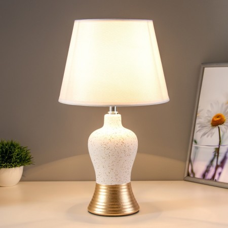 Gino table lamp E14 40W white-gold 22x22x30 cm Risalux-1