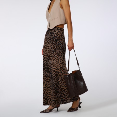 Women's bag on magnet Textura, average size, brown color-8
