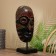 Mask "BU" on a stand, Albezia 20x10x45 cm