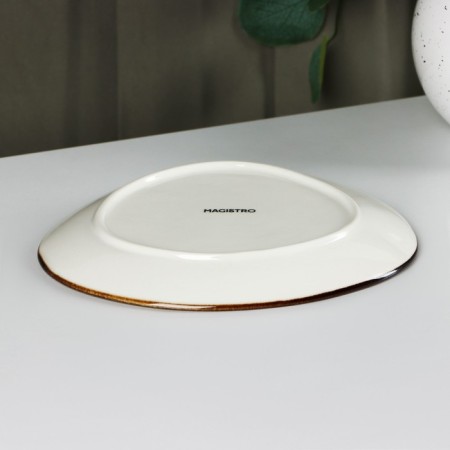 Magistro Serve dish "Cerera", 18 × 15.6 cm, brown color-2