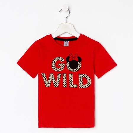 Children's T-shirt "Go Wild" Minnie Mouse, height 110-116, red-7