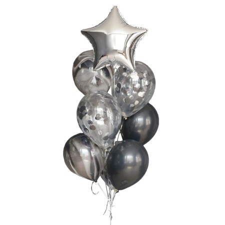 A set of balloons “in style”, latex, foil, 10 pcs.-2
