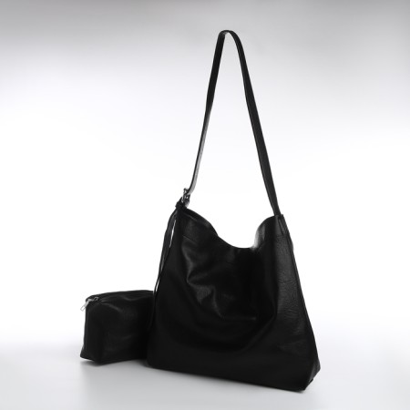 Bag-bag female, on a magnet, cosmetic bag, black color-1