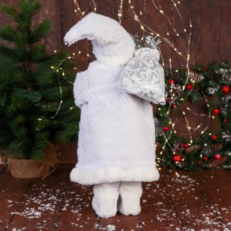 Santa Claus "in a brilliant vest" 50 cm, silver-white-2