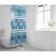 Curtain for the bathroom Cementine, 180 x 200 cm, PVC, blue