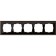 Frame for 5 posts WL17-FRAME-05, black color, bronze
