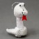 Soft toy "Snake" with sequins, on suspension, 13 cm, silver color
