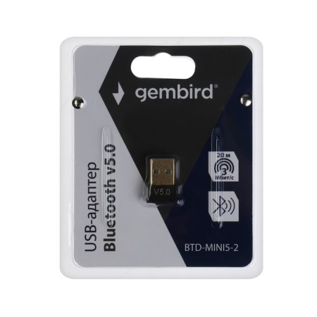 Adapter Bluetooth gambird BTD-Mini5-2, USB, v.5.0, 20 meters, black