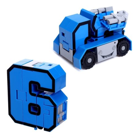 Set of robots "Robo numbers 0 - 9", transformed, 10B1-7