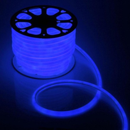 Flexible Neon Luazon Lighting 16 mm round, IP65, 50 m, SMD2835, 120 LED/m, 220 V, glow of blue
