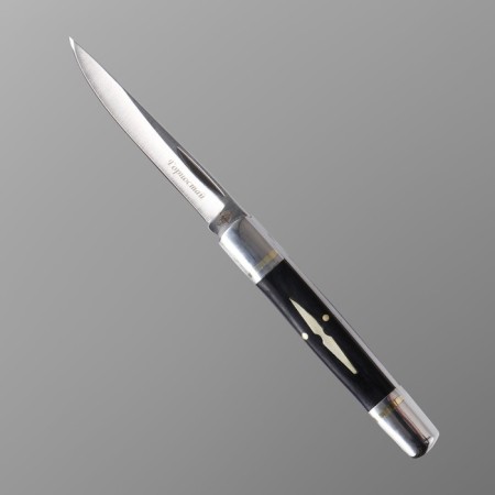 Folding "Ermine" steel - 420, hilt - steel/tree, blade - 8 cm