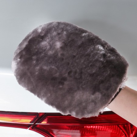 Mitten for polishing one -sided 23x17 cm, artificial fur, mix-2