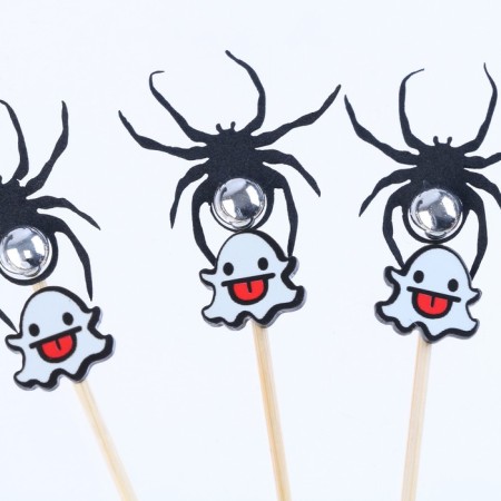 Skewers "Spiders with a ghost", in a set of 6 pieces-2