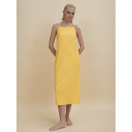 Female dress, size l, yellow color-6