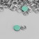 Shirt button, closed, d = 9.5 mm, mint color