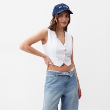 Women's vest MIST LINEN, p. 46, white