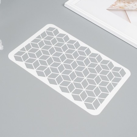 A set of plastic stencils "Geometry", 3 pcs-1