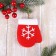 Soft suspension "Mitten with a white snowflake" 8x6 cm, red
