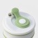 A folding cup with a lid of the share “with you”, 350 ml, 8.5 × 14 cm, pistachio color