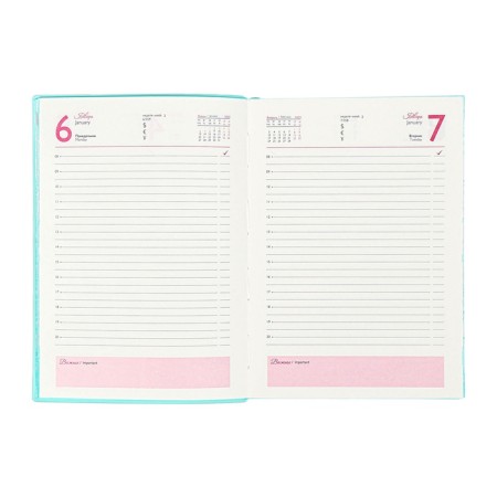 Diary Datir 2025 A6+ 176 Escalada Flower, Soft Okvl, Single Leather, Tis F, Kr BL 70g/M2-11