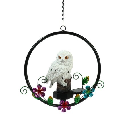 Garden lamp on the sunny battery "Polar owl", 27 cm, 1 LED, glow warm white-2