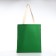Shoper bag without fastening, from textiles, green color