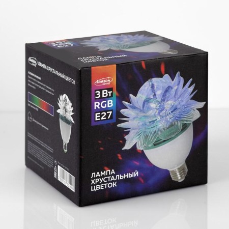 Light device "Crystal flower" 12.5 cm, E27, glow RGB-5
